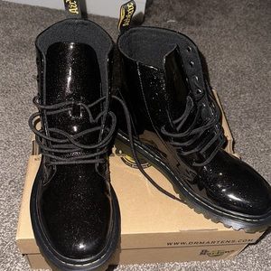 Dr Martens patent leather boots